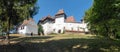 Panoramic view of Viscri fortified church, Transylvania, Romania Royalty Free Stock Photo